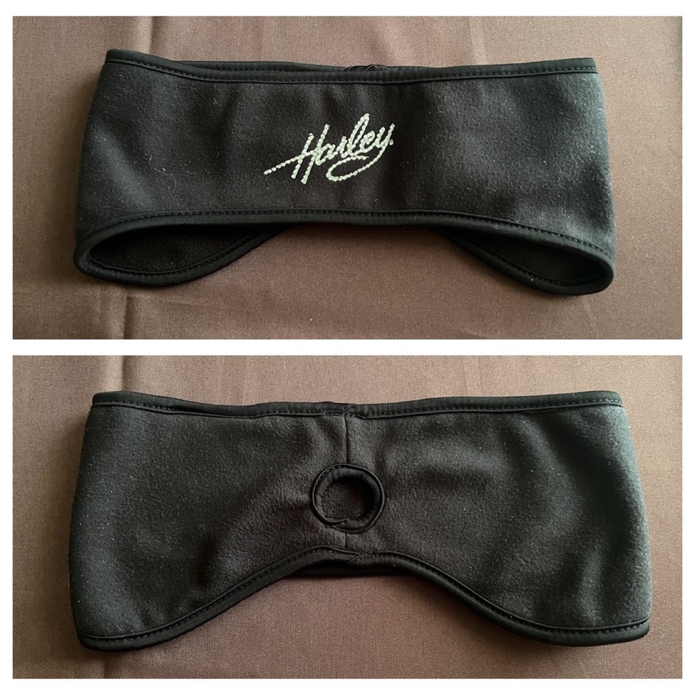 Harley Davidson Flannel Headband with Crystals